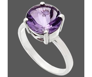 African Amethyst Ring size-7 EXR01933 R-1019, 10x10 mm