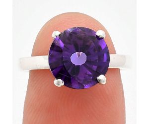 African Amethyst Ring size-7 EXR01937 R-1019, 10x10 mm