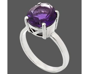 African Amethyst Ring size-7 EXR01937 R-1019, 10x10 mm