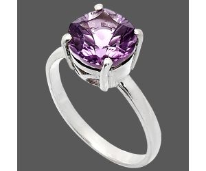 African Amethyst Ring size-9.5 EXR01938 R-1019, 10x10 mm