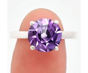 African Amethyst Ring size-9.5 EXR01939 R-1019, 10x10 mm