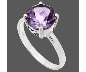 African Amethyst Ring size-9.5 EXR01940 R-1019, 10x10 mm