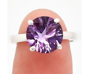 African Amethyst Ring size-7 EXR01941 R-1019, 10x10 mm