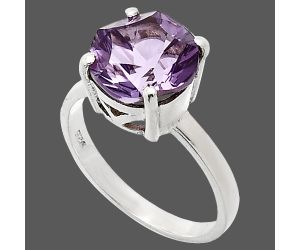 African Amethyst Ring size-7 EXR01943 R-1019, 10x10 mm