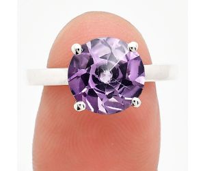 African Amethyst Ring size-9 EXR01945 R-1019, 10x10 mm