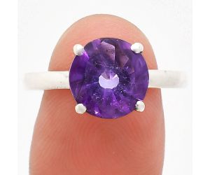 African Amethyst Ring size-9.5 EXR01947 R-1019, 10x10 mm