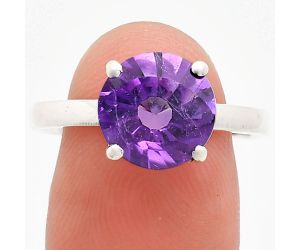 African Amethyst Ring size-9.5 EXR01948 R-1019, 10x10 mm