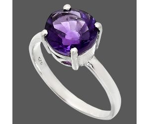 African Amethyst Ring size-9.5 EXR01948 R-1019, 10x10 mm