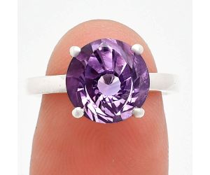 African Amethyst Ring size-7 EXR01949 R-1019, 10x10 mm