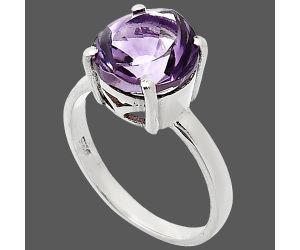 African Amethyst Ring size-7 EXR01949 R-1019, 10x10 mm