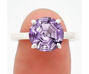 African Amethyst Ring size-9 EXR01952 R-1019, 10x10 mm