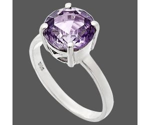 African Amethyst Ring size-9 EXR01952 R-1019, 10x10 mm