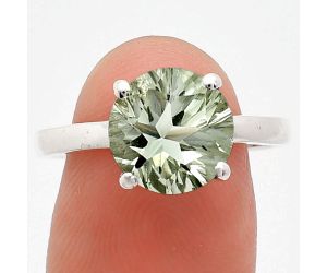 Prasiolite (Green Amethyst) Ring size-9.5 EXR01954 R-1019, 10x10 mm