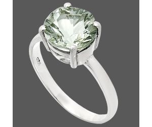 Prasiolite (Green Amethyst) Ring size-9.5 EXR01954 R-1019, 10x10 mm