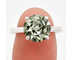 Prasiolite (Green Amethyst) Ring size-9 EXR01956 R-1019, 10x10 mm