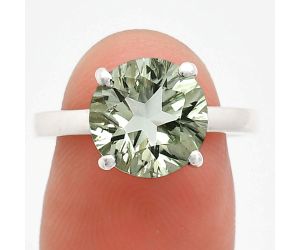 Prasiolite (Green Amethyst) Ring size-8 EXR01957 R-1019, 10x10 mm