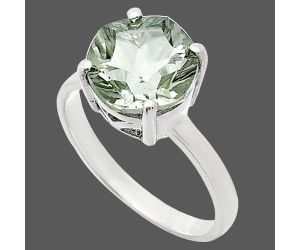 Prasiolite (Green Amethyst) Ring size-8 EXR01957 R-1019, 10x10 mm