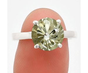 Prasiolite (Green Amethyst) Ring size-9 EXR01958 R-1019, 10x10 mm