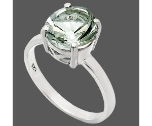 Prasiolite (Green Amethyst) Ring size-9 EXR01964 R-1019, 10x10 mm