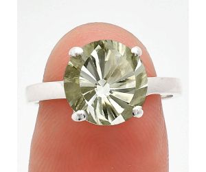 Prasiolite (Green Amethyst) Ring size-7 EXR01966 R-1019, 10x10 mm