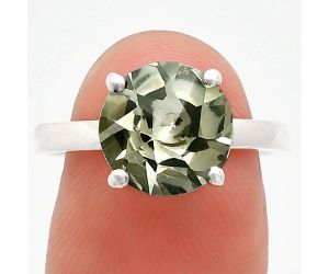 Prasiolite (Green Amethyst) Ring size-8 EXR01968 R-1019, 10x10 mm