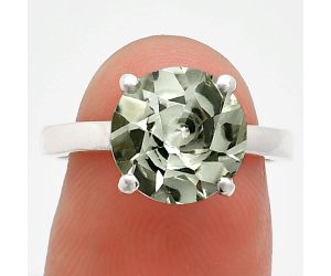 Prasiolite (Green Amethyst) Ring size-7 EXR01974 R-1019, 10x10 mm