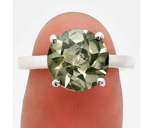 Prasiolite (Green Amethyst) Ring size-8 EXR01976 R-1019, 10x10 mm