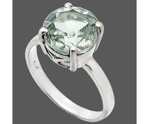 Prasiolite (Green Amethyst) Ring size-7 EXR01977 R-1019, 10x10 mm