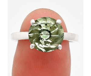 Prasiolite (Green Amethyst) Ring size-8 EXR01979 R-1019, 10x10 mm