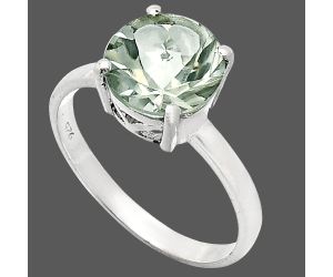 Prasiolite (Green Amethyst) Ring size-9.5 EXR01980 R-1019, 10x10 mm