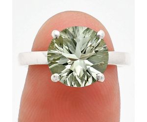 Prasiolite (Green Amethyst) Ring size-7 EXR01981 R-1019, 10x10 mm