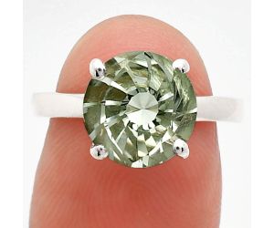 Prasiolite (Green Amethyst) Ring size-7 EXR01984 R-1019, 10x10 mm