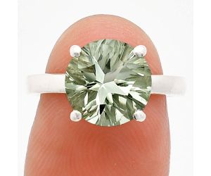 Prasiolite (Green Amethyst) Ring size-7 EXR01987 R-1019, 10x10 mm