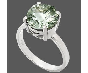 Prasiolite (Green Amethyst) Ring size-7 EXR01987 R-1019, 10x10 mm