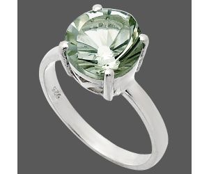 Prasiolite (Green Amethyst) Ring size-8 EXR01988 R-1019, 10x10 mm