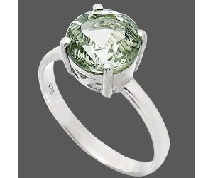 Prasiolite (Green Amethyst) Ring size-9.5 EXR01990 R-1019, 10x10 mm