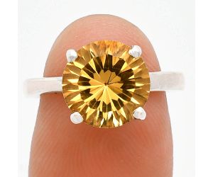 Citrine Ring size-7 EXR01992 R-1019, 10x10 mm