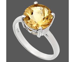 Citrine Ring size-9 EXR01993 R-1019, 10x10 mm