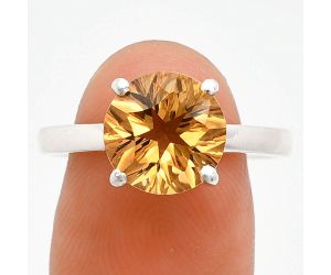 Citrine Ring size-9.5 EXR01995 R-1019, 10x10 mm