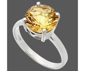 Citrine Ring size-8 EXR01998 R-1019, 10x10 mm