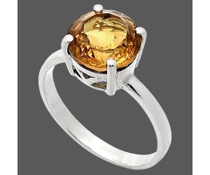 Citrine Ring size-9 EXR02003 R-1019, 10x10 mm