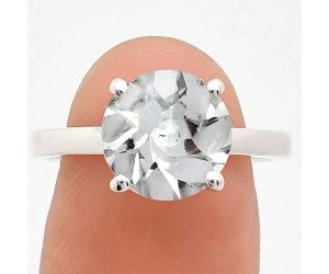 White Quartz Ring size-9 EXR02029 R-1019, 10x10 mm