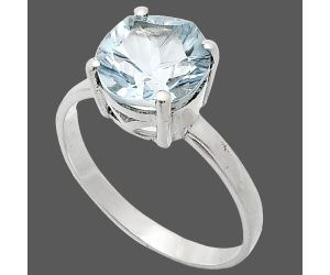 Sky Blue Topaz Ring size-10 EXR02041 R-1019, 10x10 mm