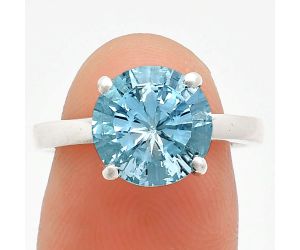 Sky Blue Topaz Ring size-8 EXR02042 R-1019, 10x10 mm