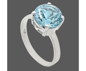 Sky Blue Topaz Ring size-8 EXR02042 R-1019, 10x10 mm