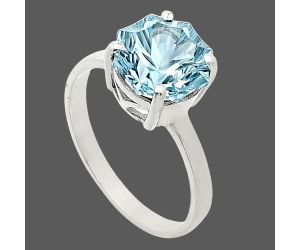 Sky Blue Topaz Ring size-9 EXR02043 R-1019, 10x10 mm