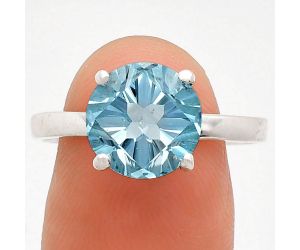 Sky Blue Topaz Ring size-9.5 EXR02047 R-1019, 10x10 mm