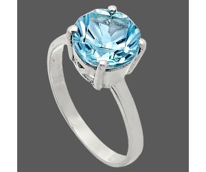 Sky Blue Topaz Ring size-9.5 EXR02047 R-1019, 10x10 mm