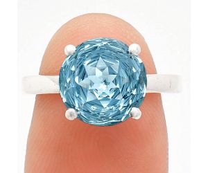 Sky Blue Topaz Ring size-7 EXR02053 R-1019, 10x10 mm