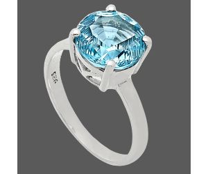 Sky Blue Topaz Ring size-8 EXR02063 R-1019, 10x10 mm